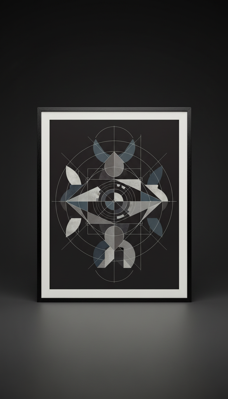 Digital Print Midnight Geometry Limited Edition