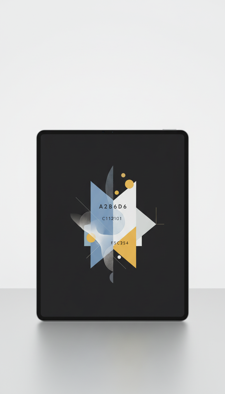 NFT Digital Art on Minimalist Tablet