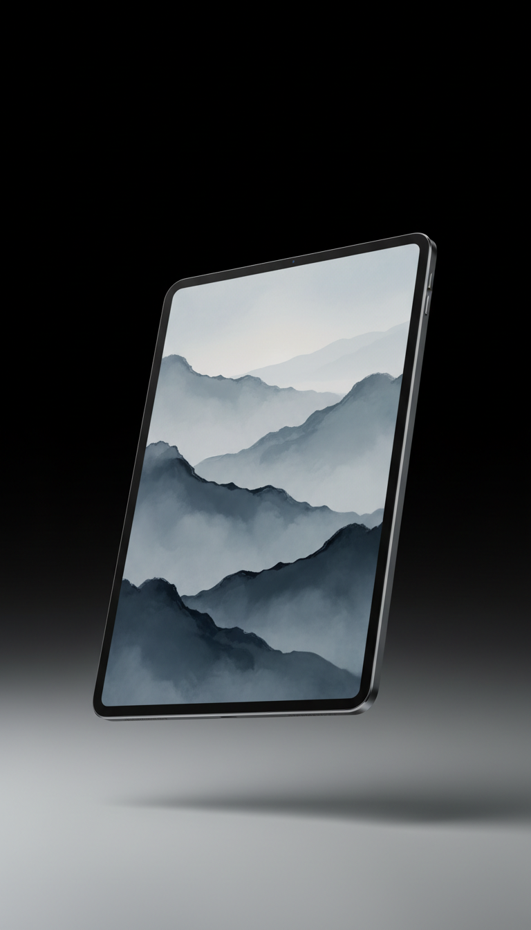Digital File Mist Horizon Luxury Tablet Display